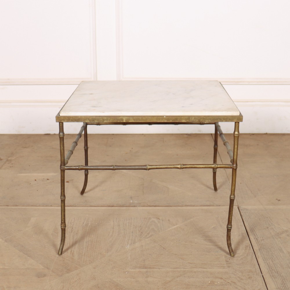 French Faux Bamboo Lamp Table