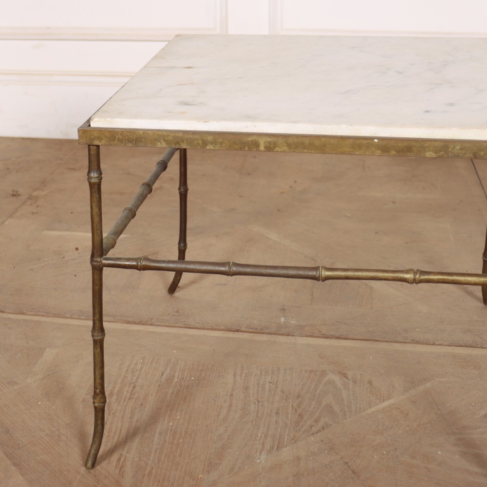 French Faux Bamboo Lamp Table View II