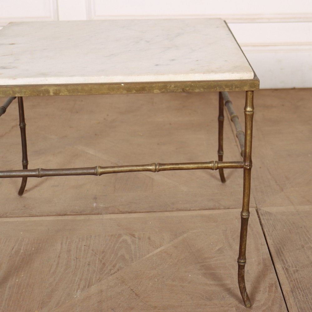 French Faux Bamboo Lamp Table View III