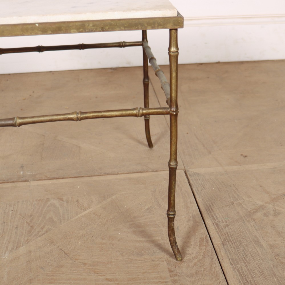 French Faux Bamboo Lamp Table View IV
