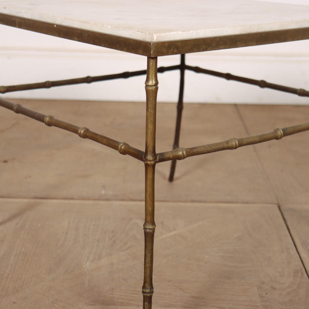 French Faux Bamboo Lamp Table View VIII