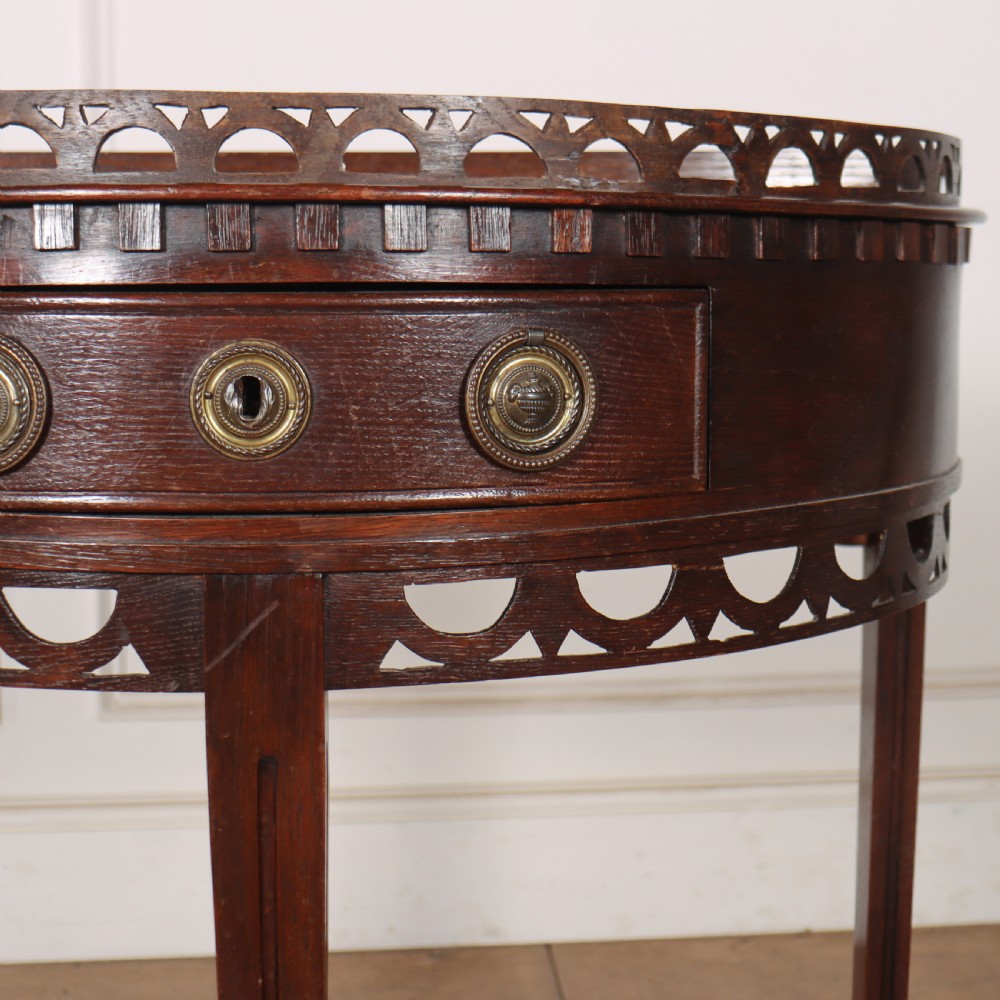 Dutch Oak Demi-lune Console Table View III