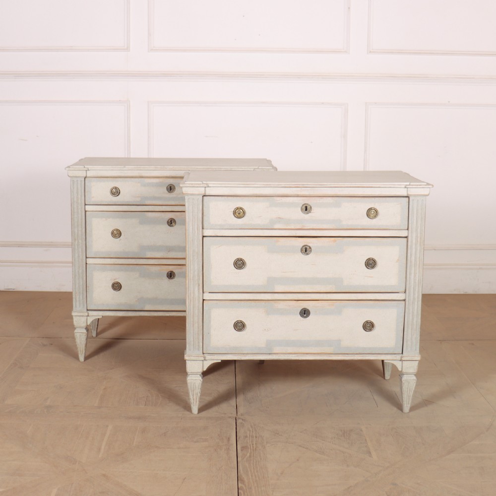 Pair of Painted Swedish Commodes