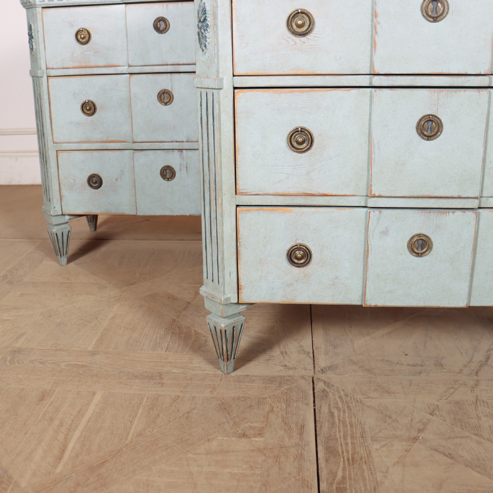 Pair of Painted Swedish Breakfront Commodes View III