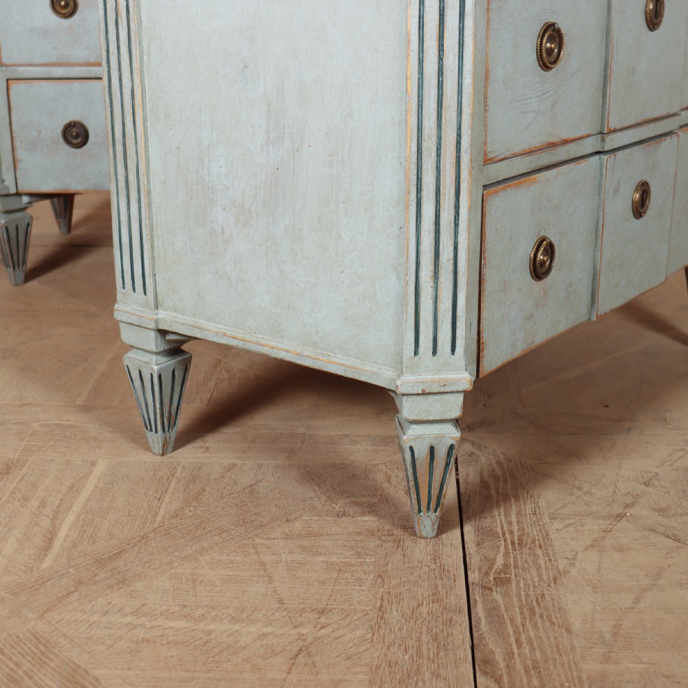 Pair of Painted Swedish Breakfront Commodes View VIII