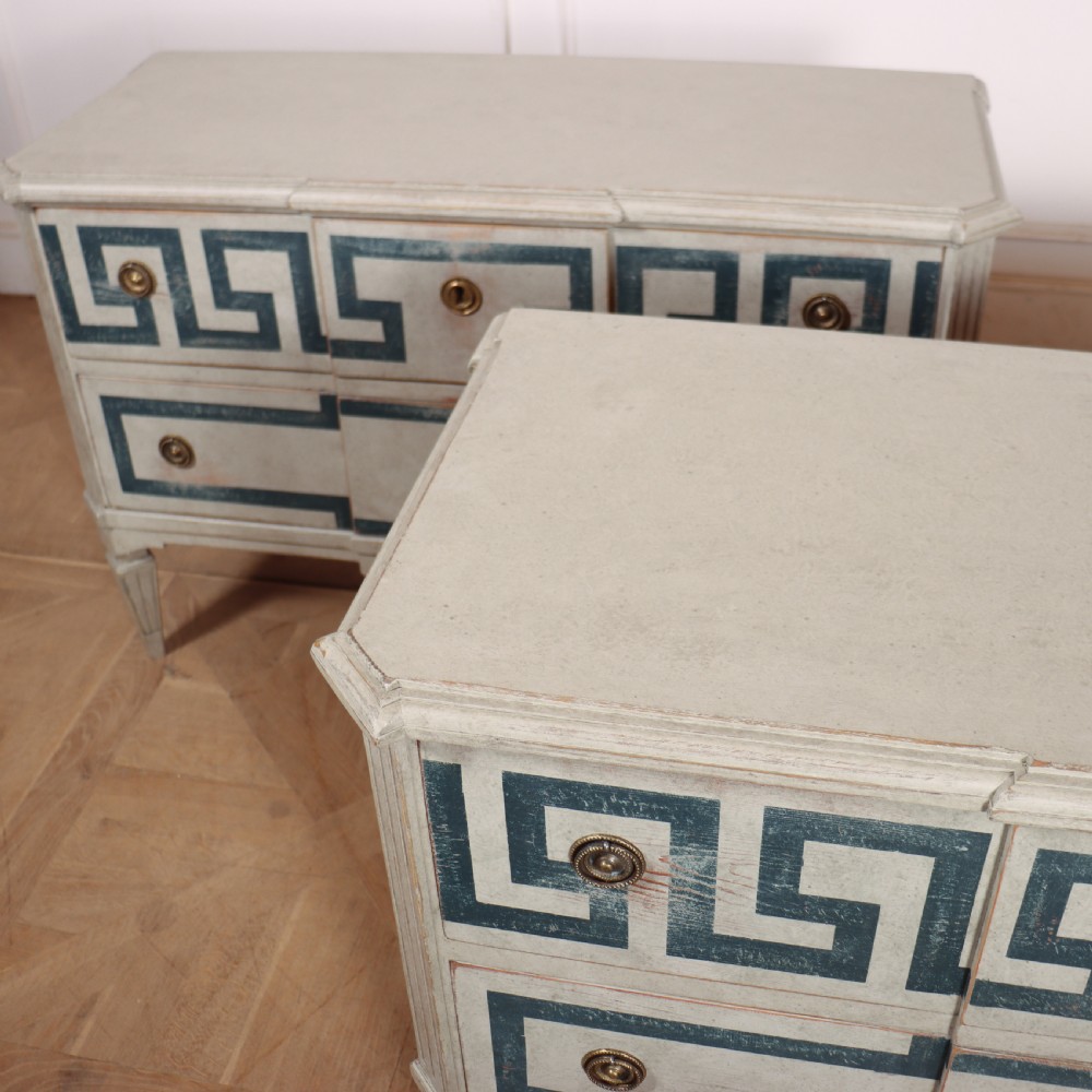 Pair of Swedish Two Drawer Commodes View VIII