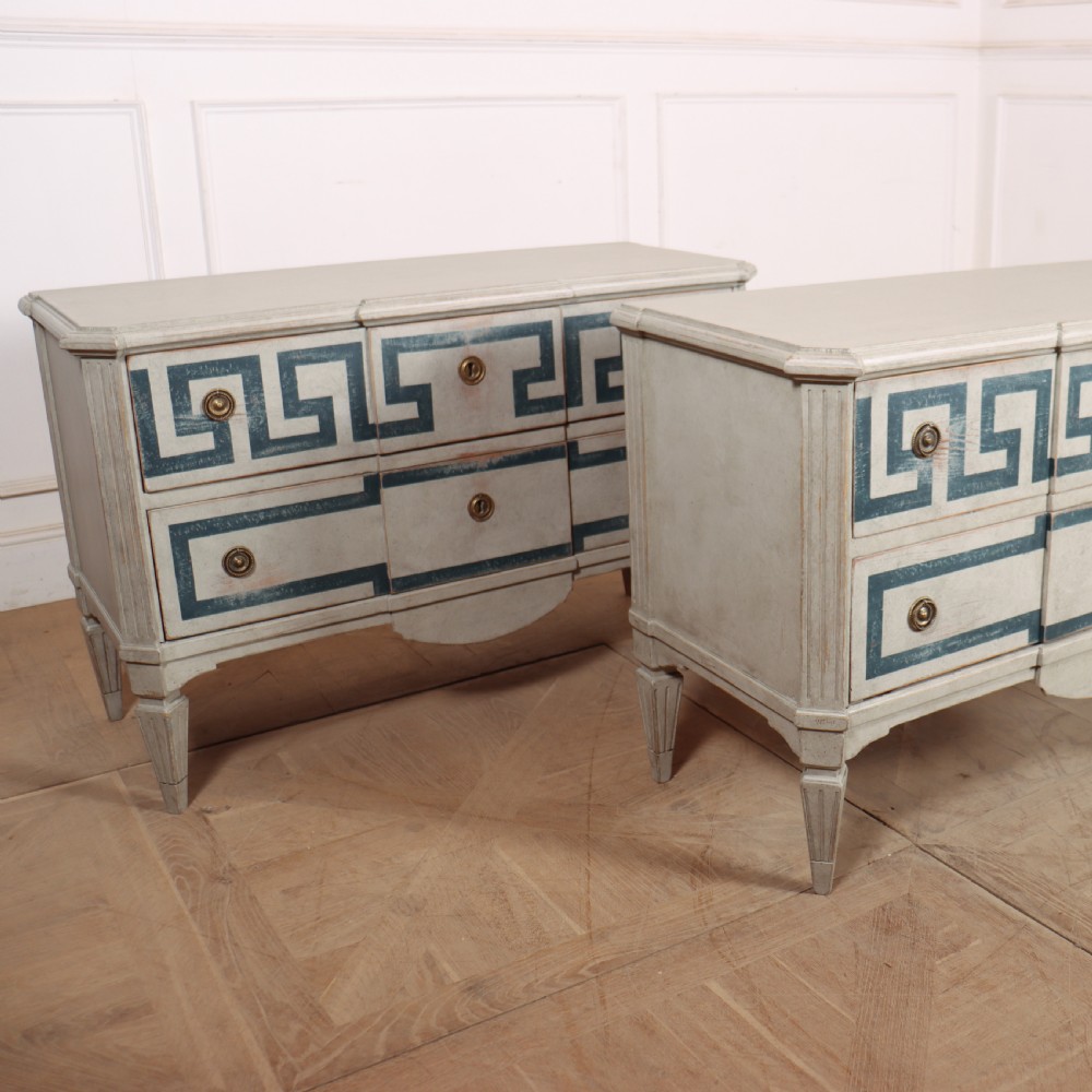 Pair of Swedish Two Drawer Commodes View IX