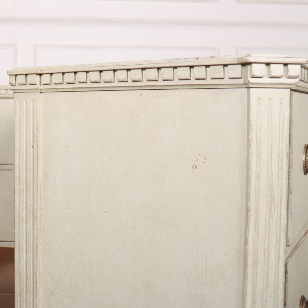Pair of Painted Swedish Breakfront Commodes View IX