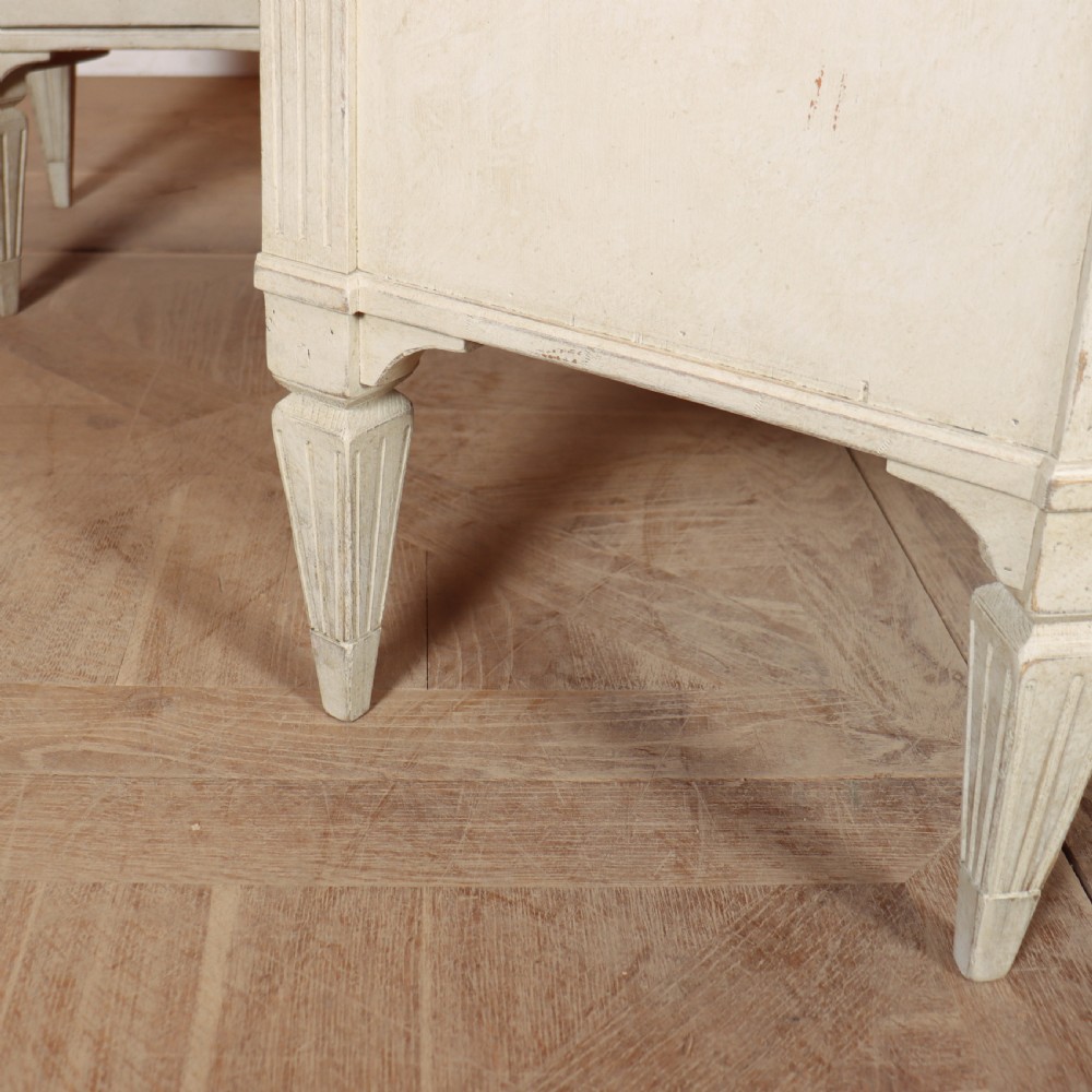 Pair of Painted Swedish Breakfront Commodes View X