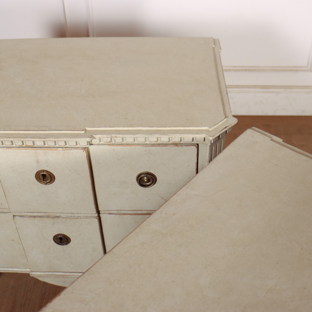 Pair of Painted Swedish Breakfront Commodes View XII