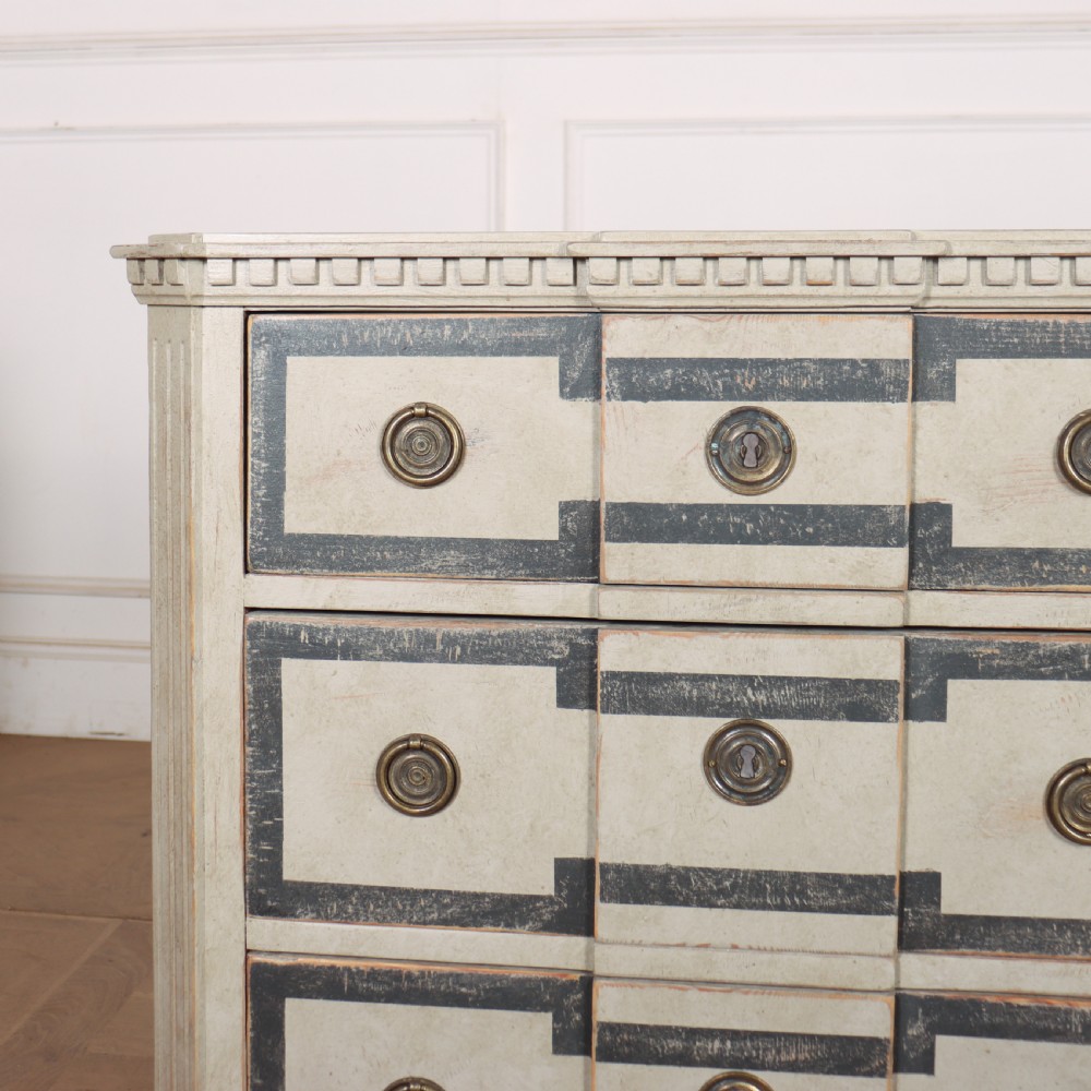 Pair of Painted Swedish Breakfront Commodes View II