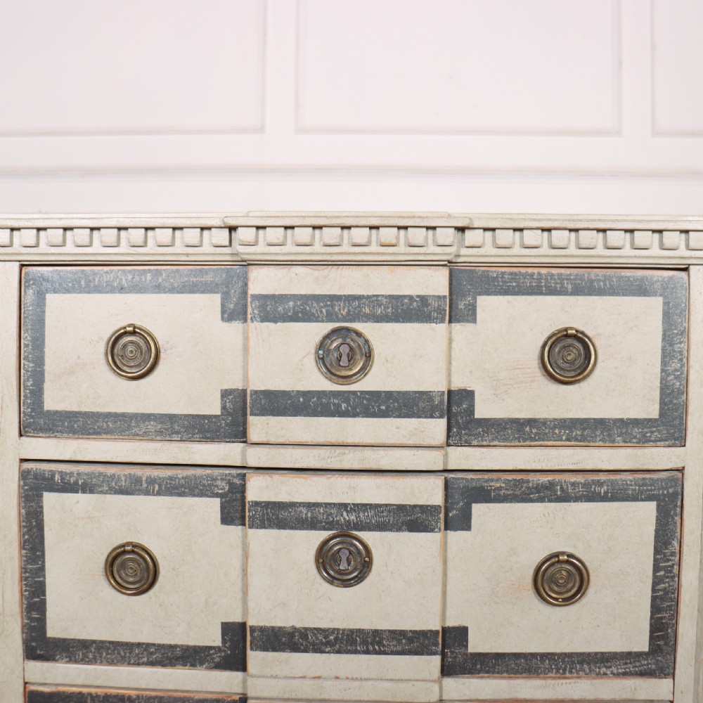 Pair of Painted Swedish Breakfront Commodes View V