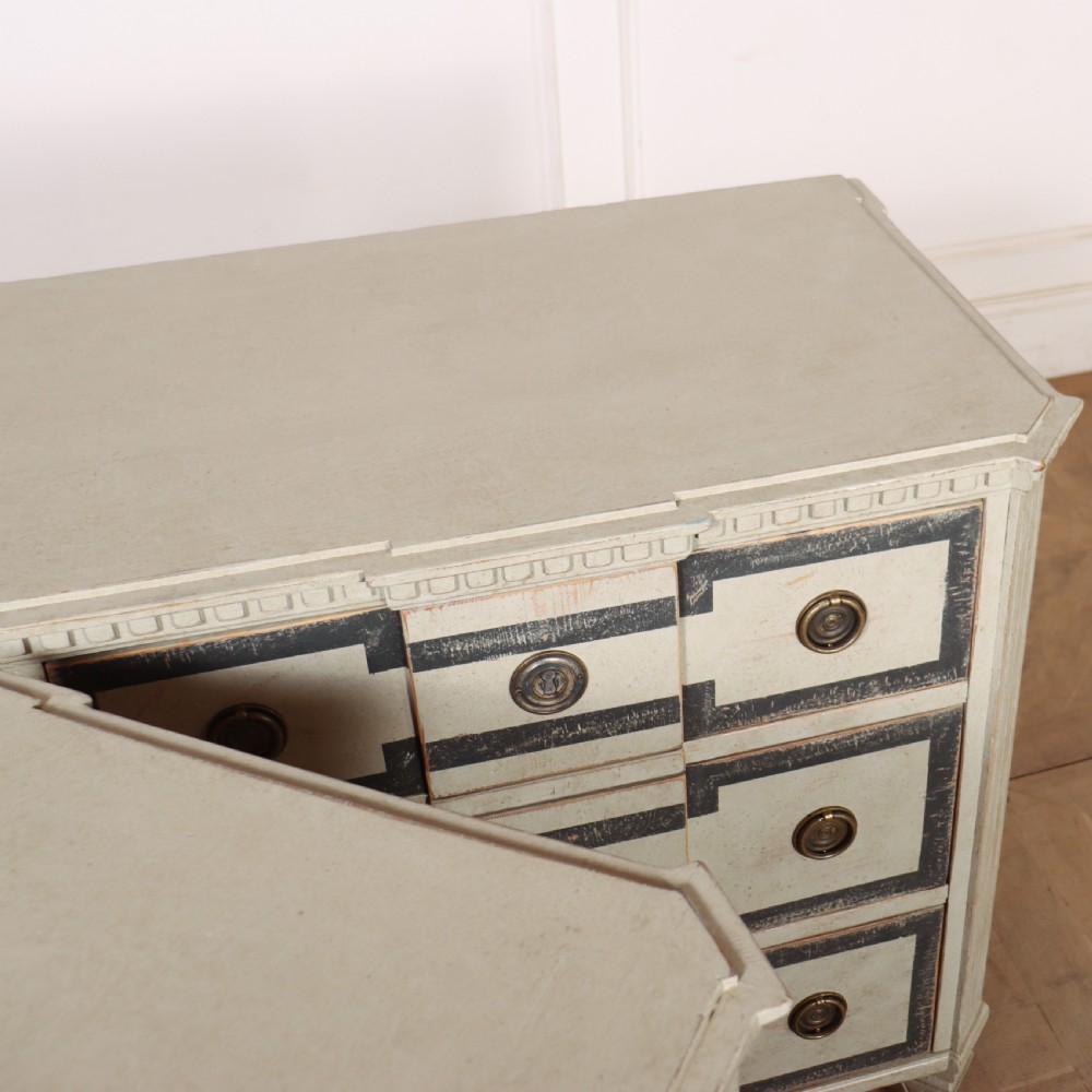 Pair of Painted Swedish Breakfront Commodes View XI