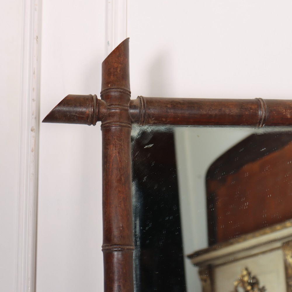 French Faux Bamboo Mirror View II