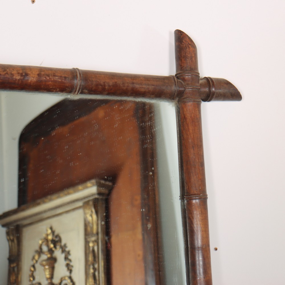 French Faux Bamboo Mirror View IV