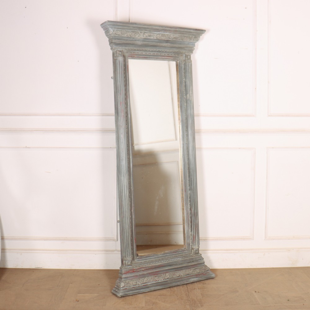 Tall French Painted Dressing Mirror