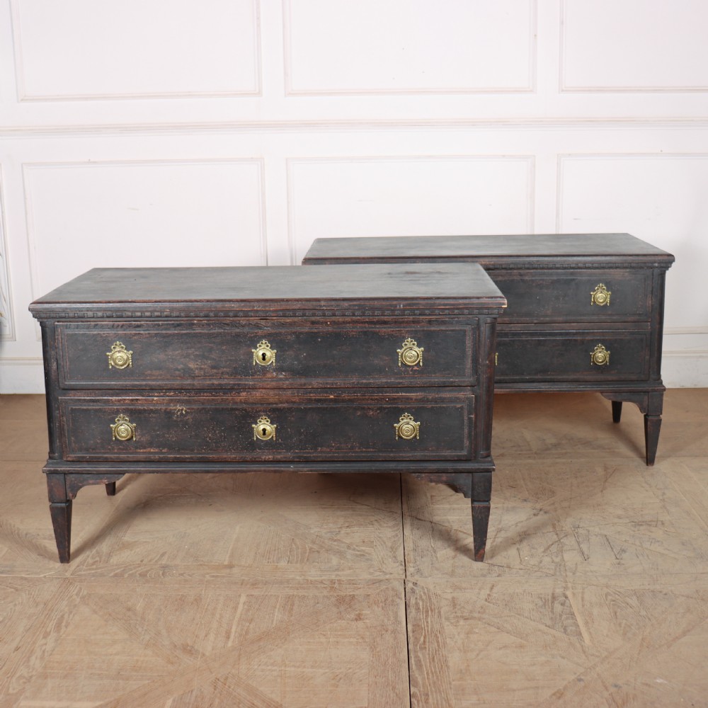 Pair of Danish Painted Commodes