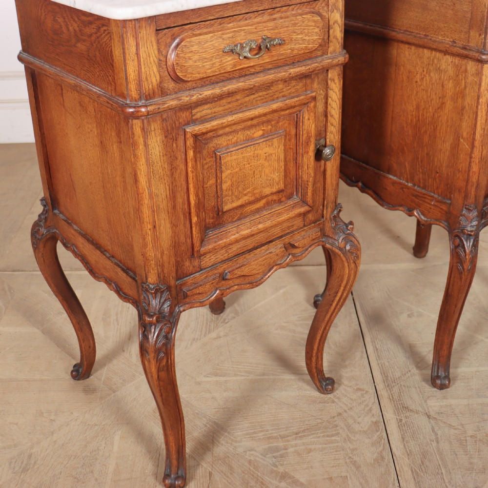 Pair of French Marble Topped Bedside Cabinets View X