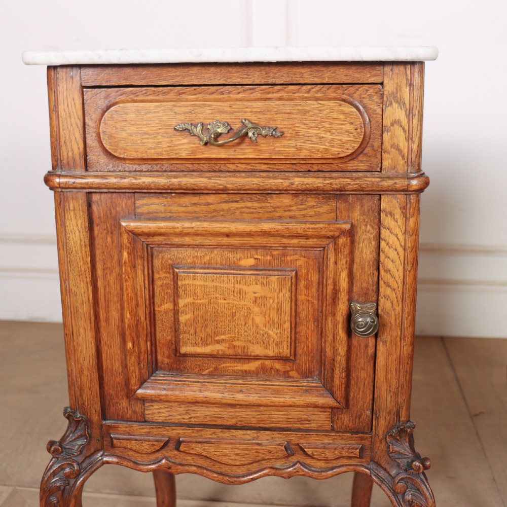 Pair of French Marble Topped Bedside Cabinets View XI