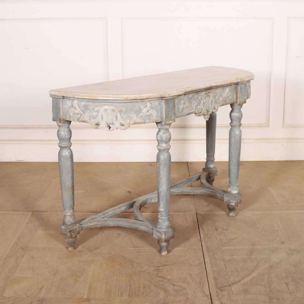 French Painted Console Table View V