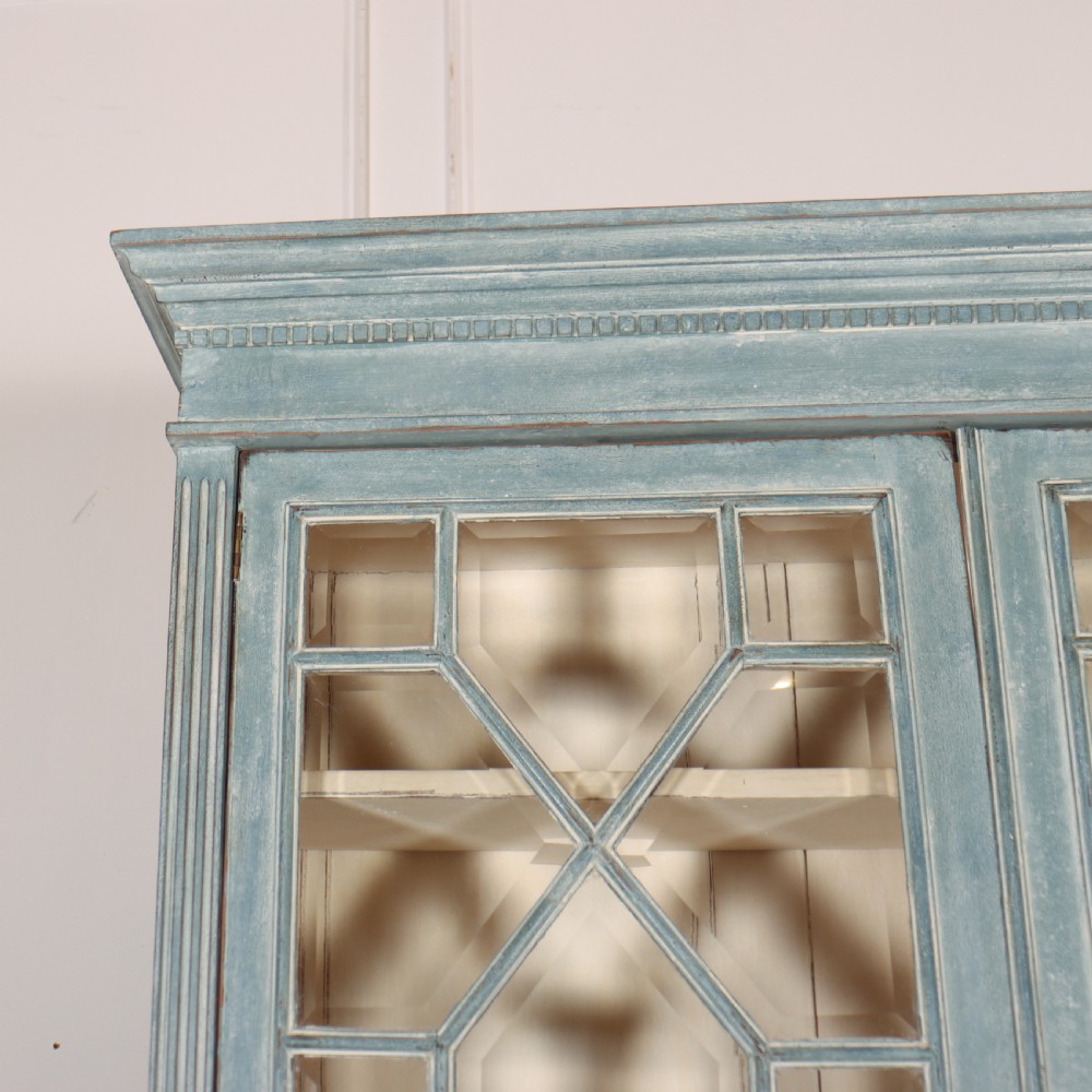 English Painted Bookcase Secretaire View III