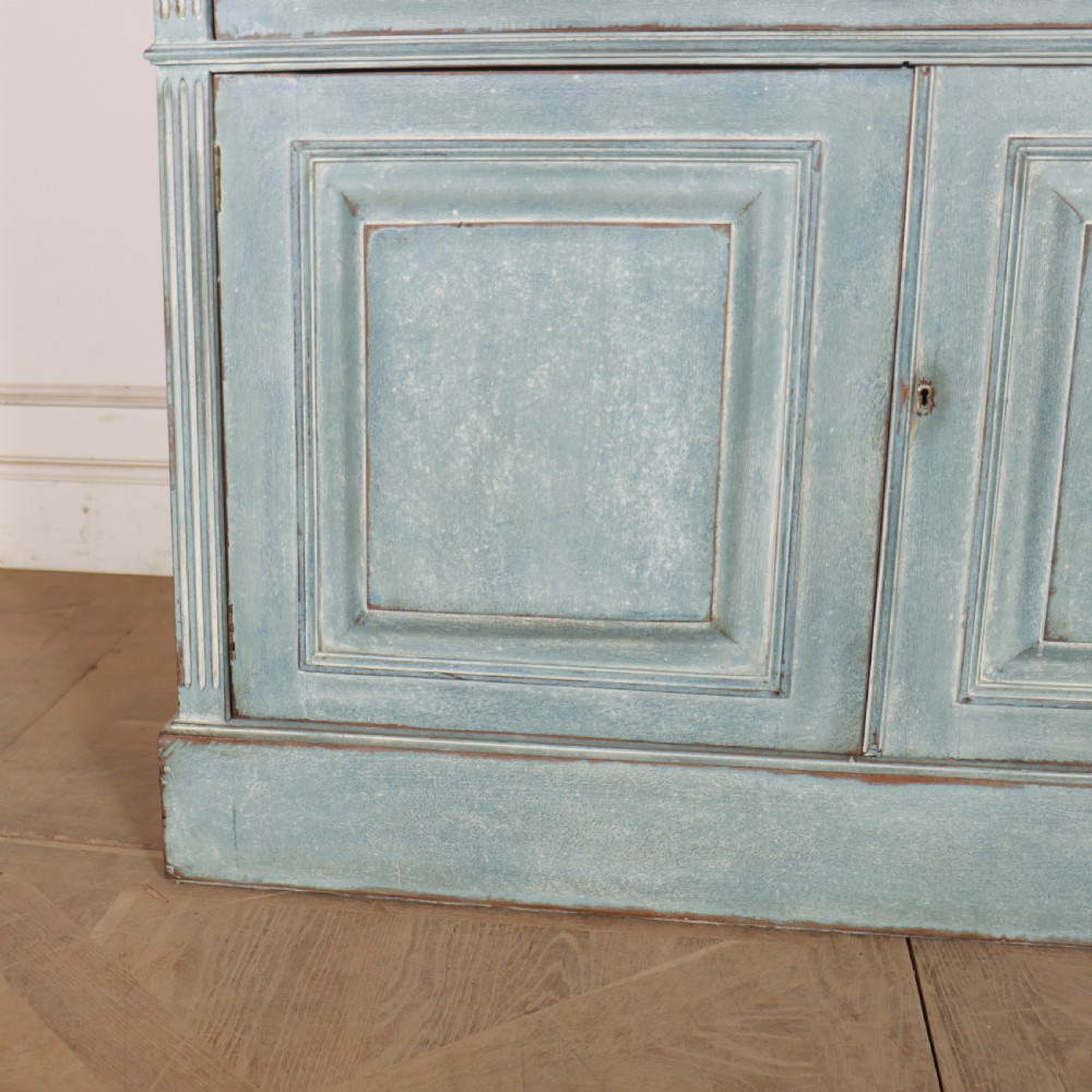 English Painted Bookcase Secretaire View VII