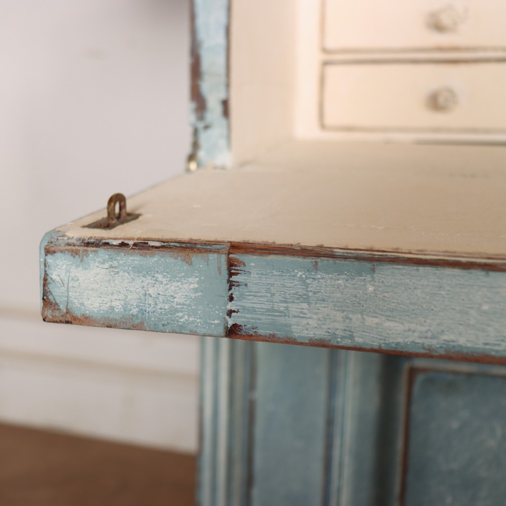 English Painted Bookcase Secretaire View XIV