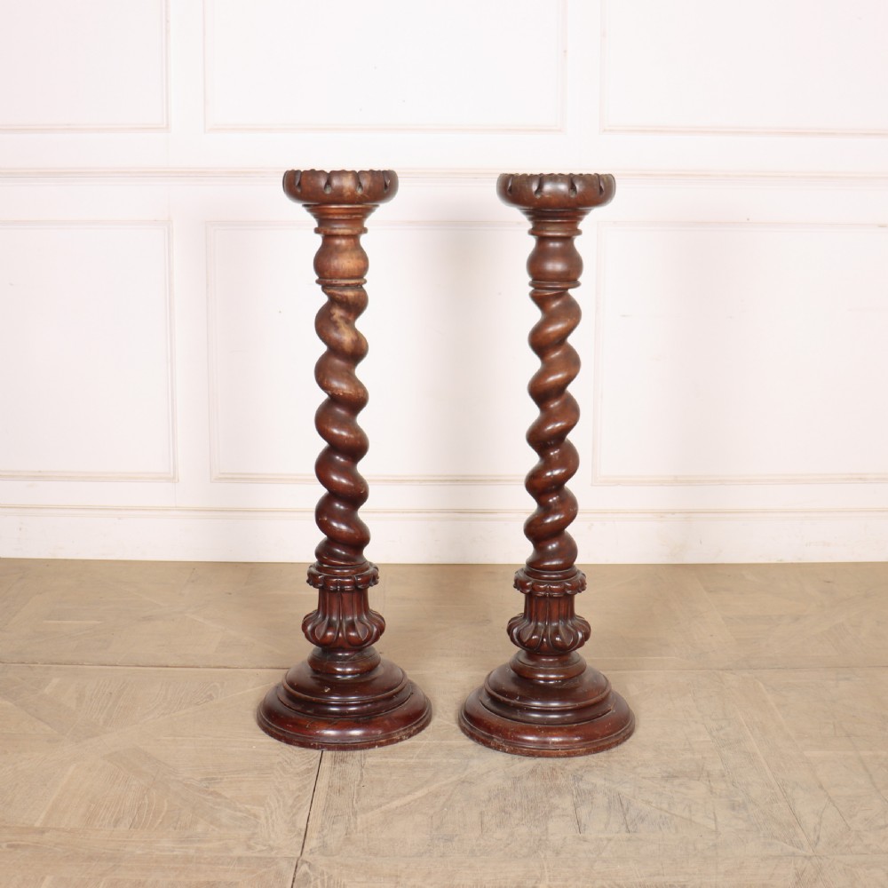 Pair of 19th Century German Candle Stands