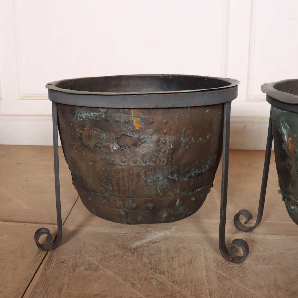 Pair of English Copper Planters View V