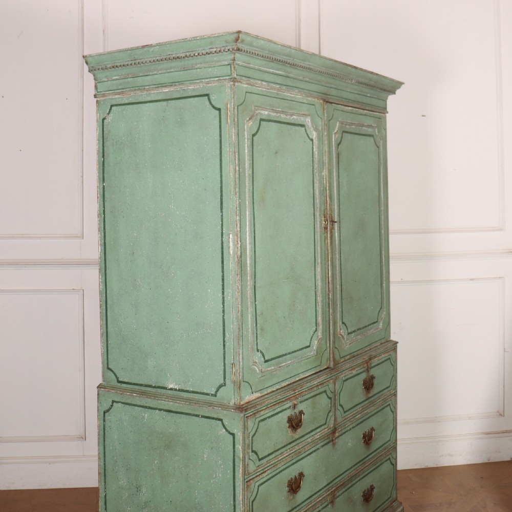 Georgian Painted Linen Cupboard View XII