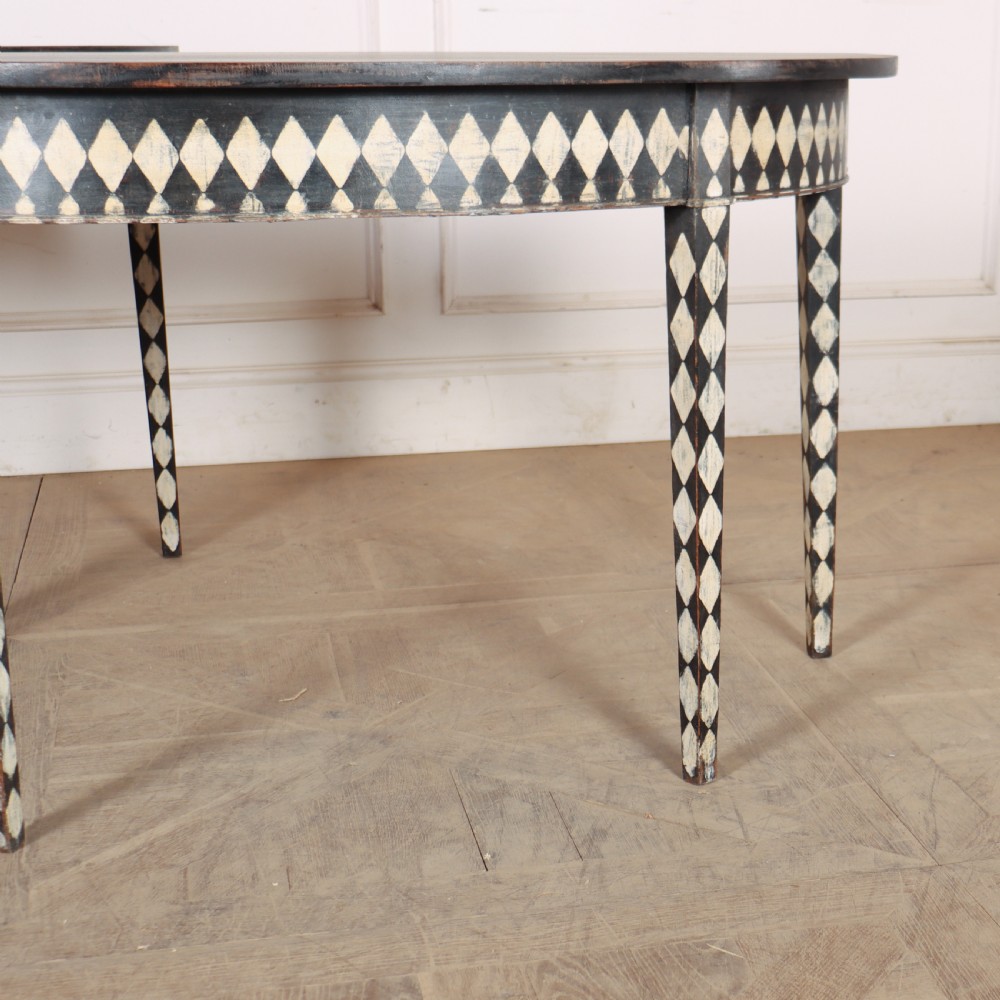 Pair of English Demi-lune Console Tables View III