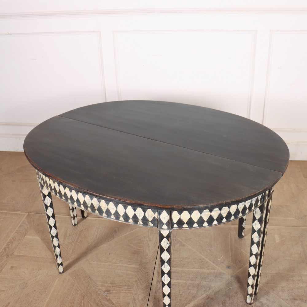 Pair of English Demi-lune Console Tables View IX
