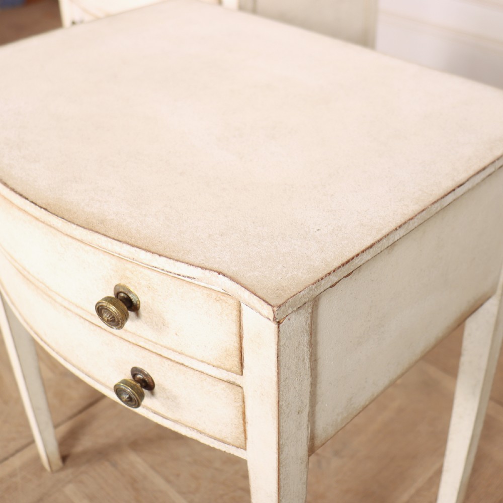 Pair of English Bow Fronted Lamp Tables View VII