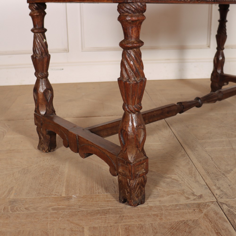 Portuguese Carved Chestnut Desk View II