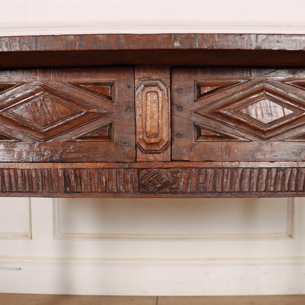 Portuguese Carved Chestnut Desk View IX