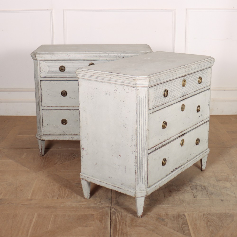 Pair of Swedish Painted Commodes View VI