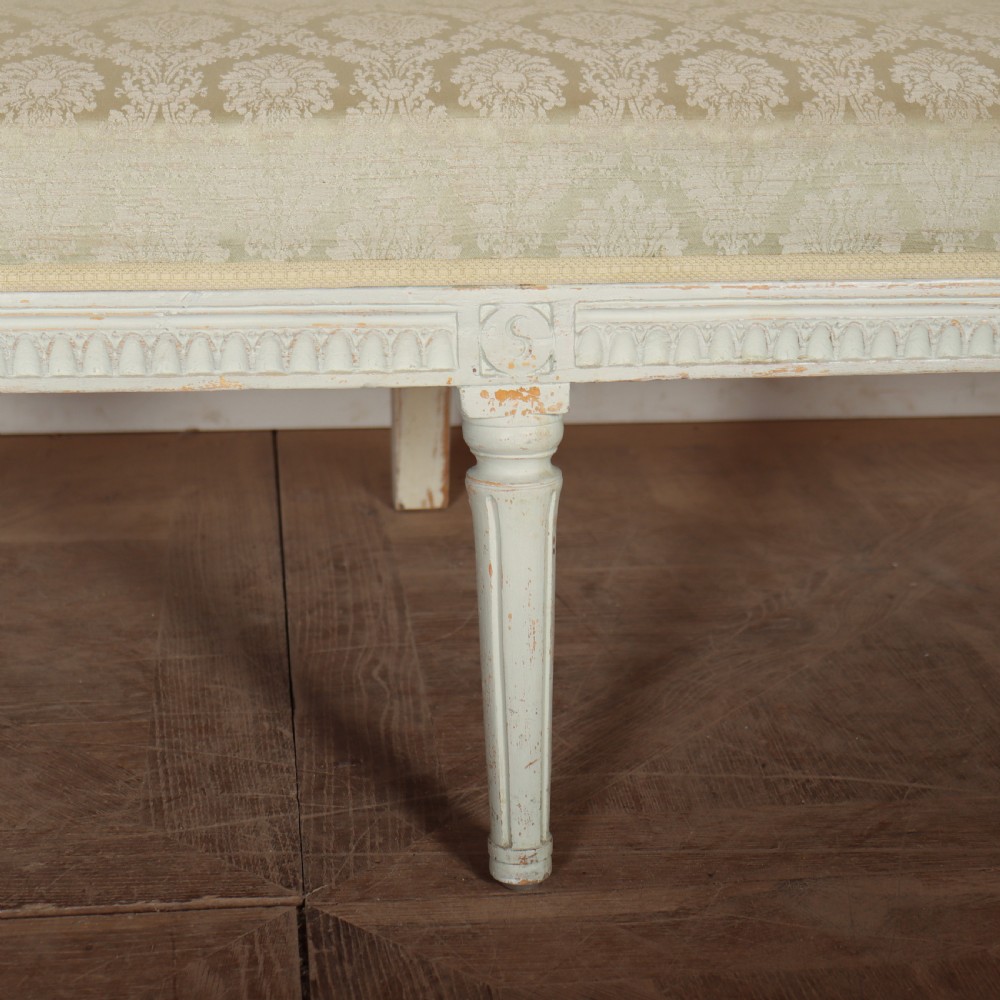 19th Century Swedish Carved Bench View VI