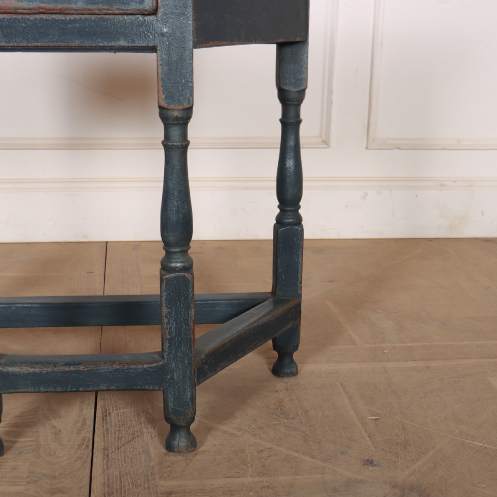 English Painted Demi-lune Console Table View II