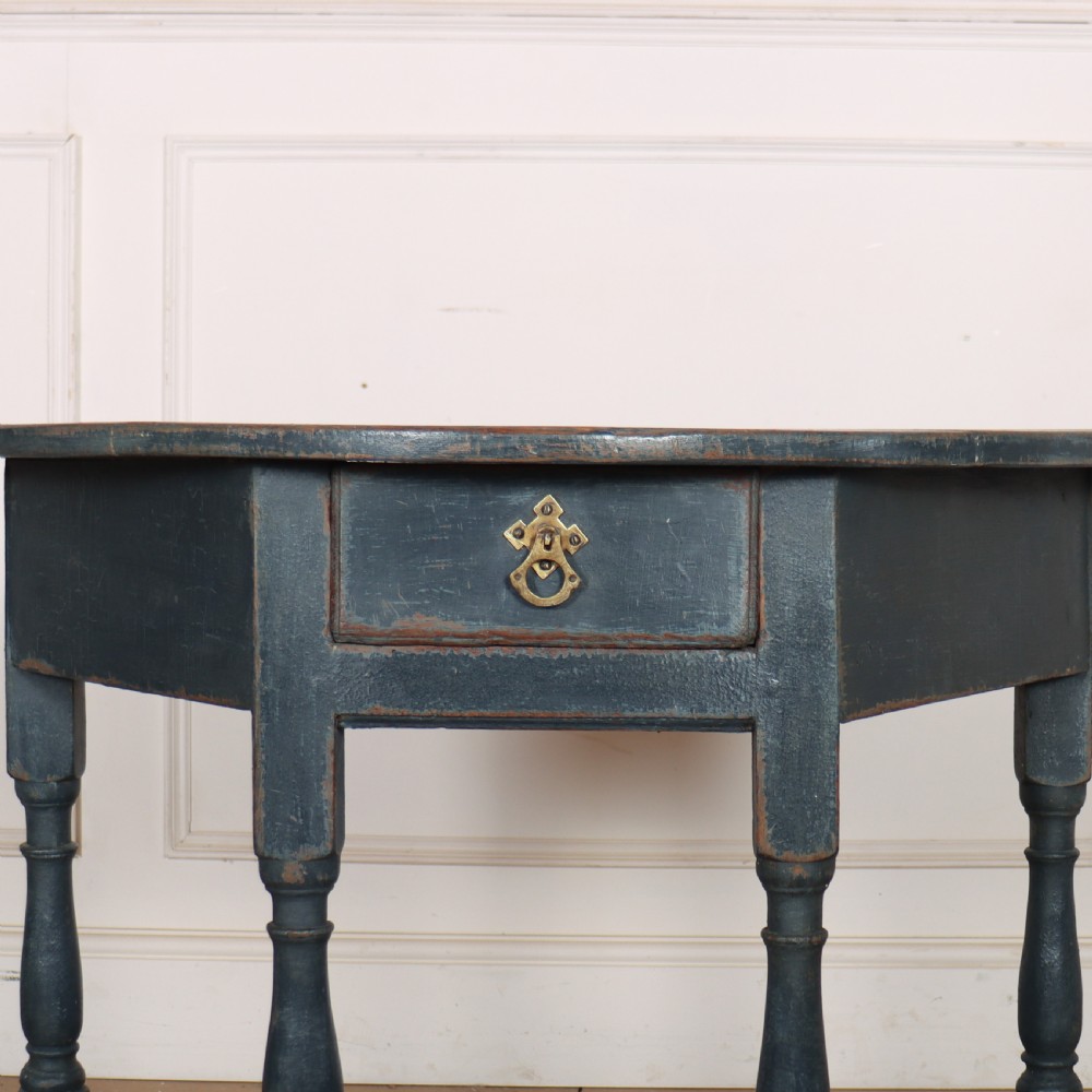 English Painted Demi-lune Console Table View IV