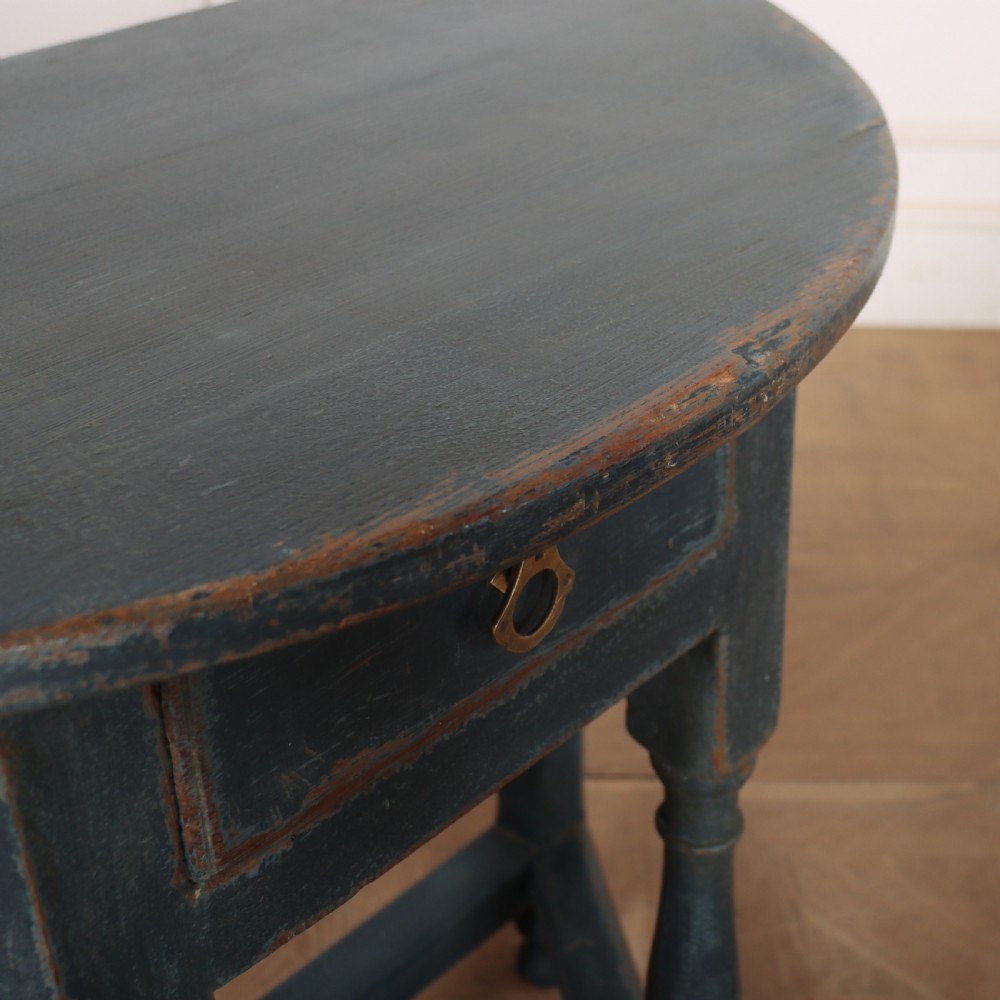 English Painted Demi-lune Console Table View VII
