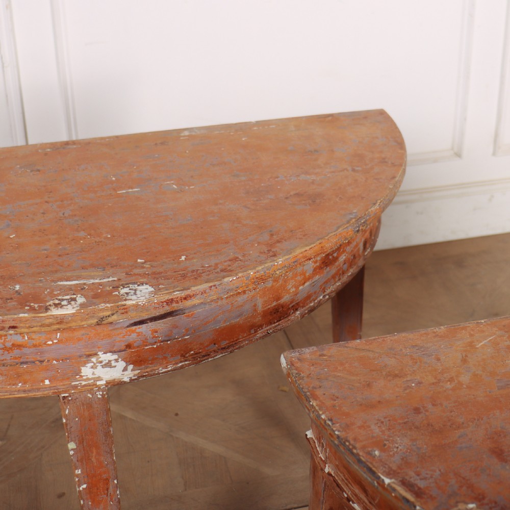 Pair of Swedish Demi-lune Console Tables View IV