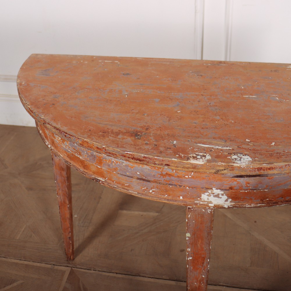 Pair of Swedish Demi-lune Console Tables View VI