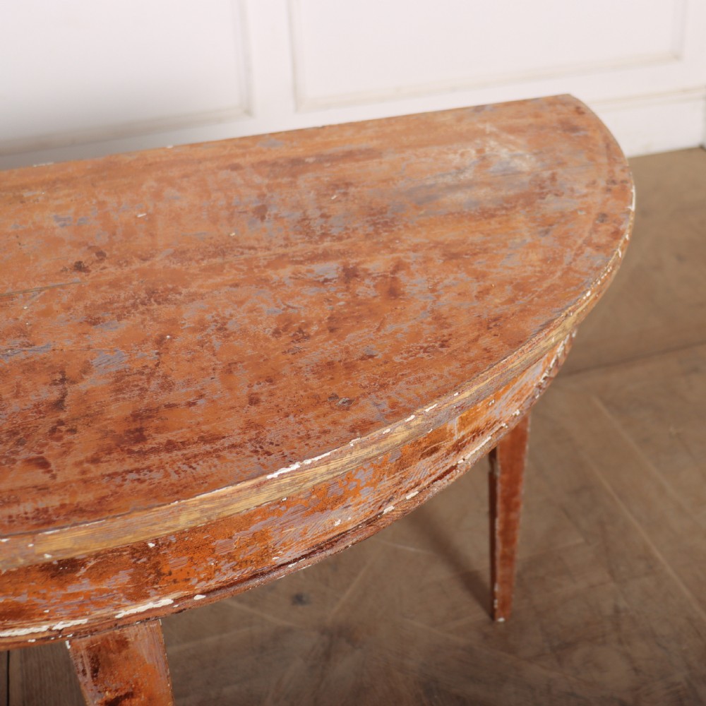 Pair of Swedish Demi-lune Console Tables View VII