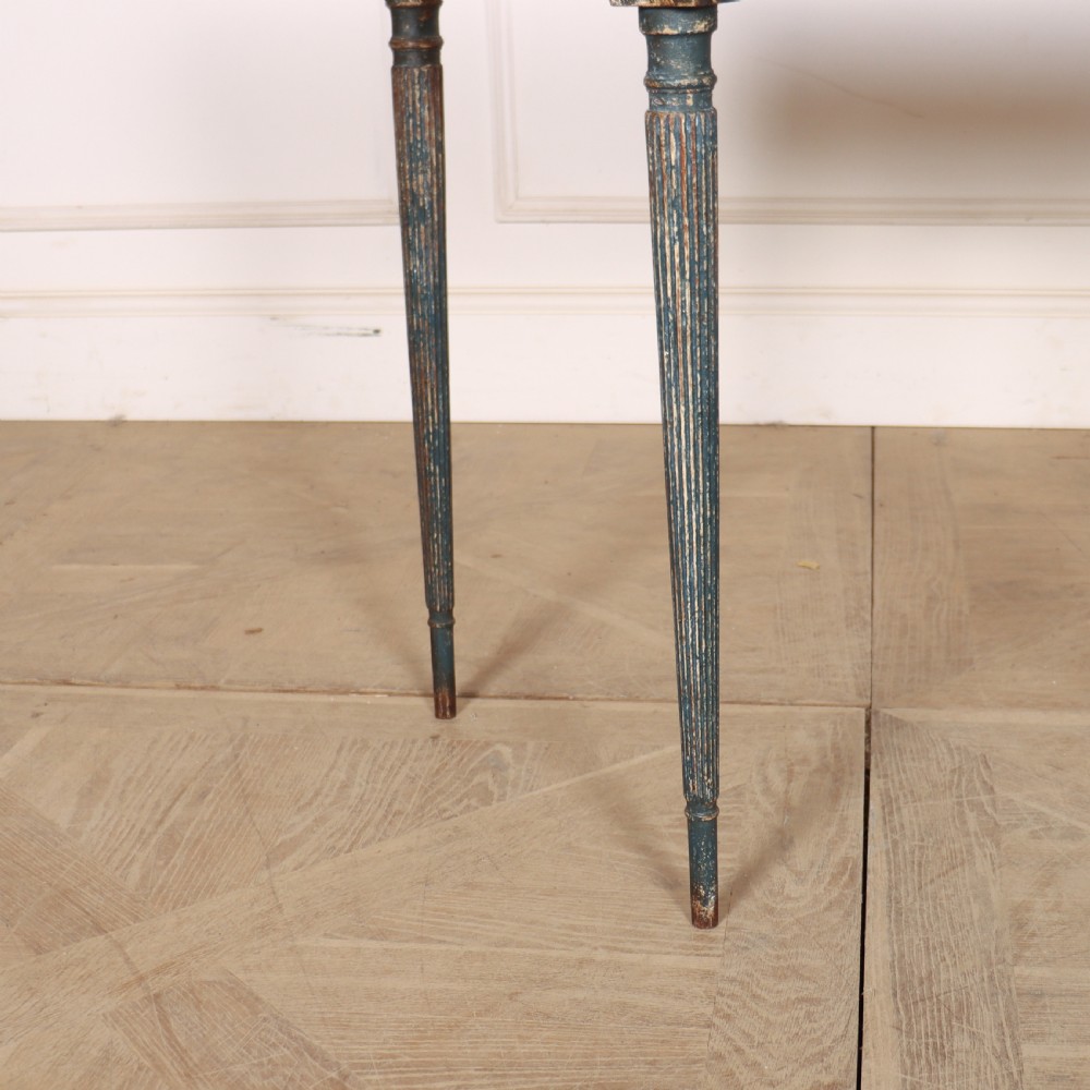 Swedish Painted Demi-lune Console Table View V