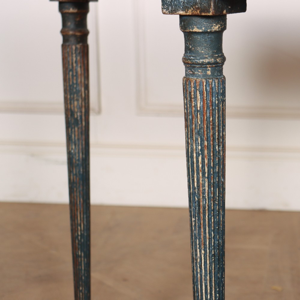 Swedish Painted Demi-lune Console Table View VI