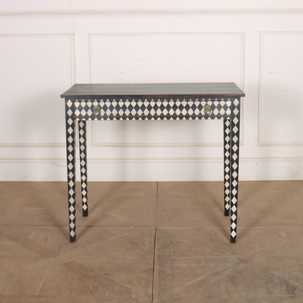 English Decorated Lamp Table
