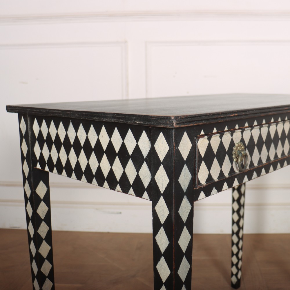 English Decorated Lamp Table View VII