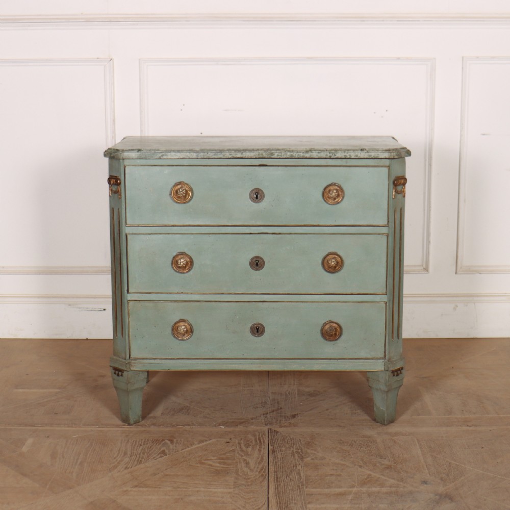 Swedish Marble Topped Commode