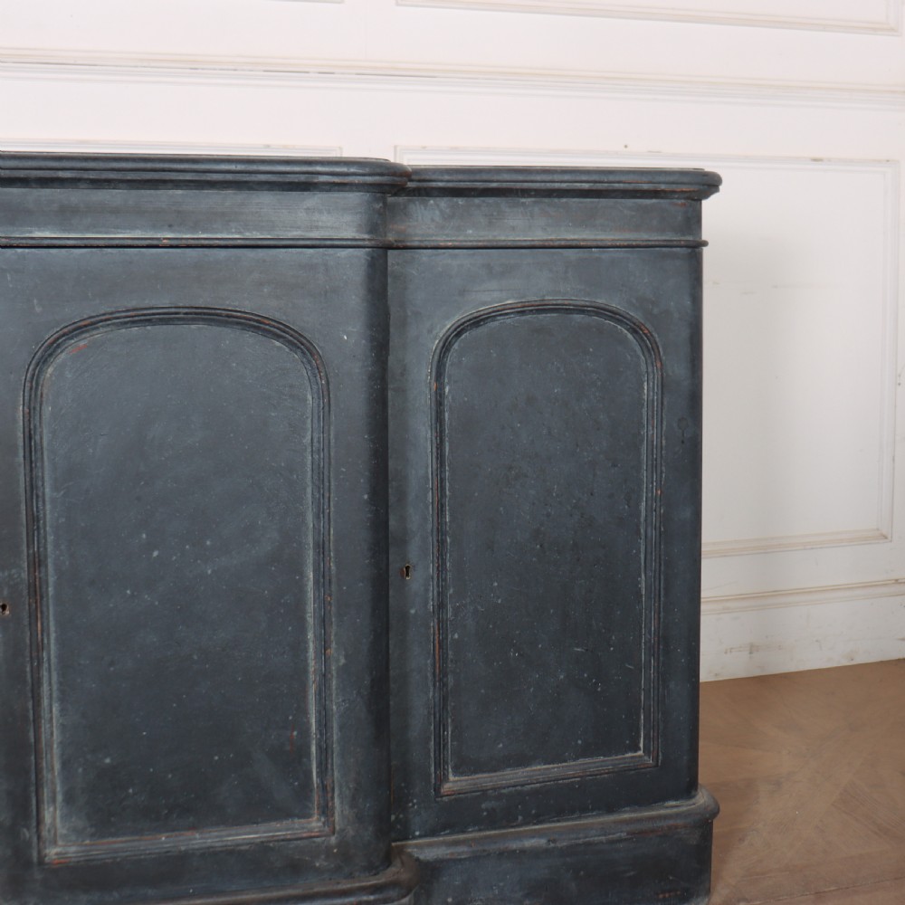 English Breakfront Painted Dresser Base View V