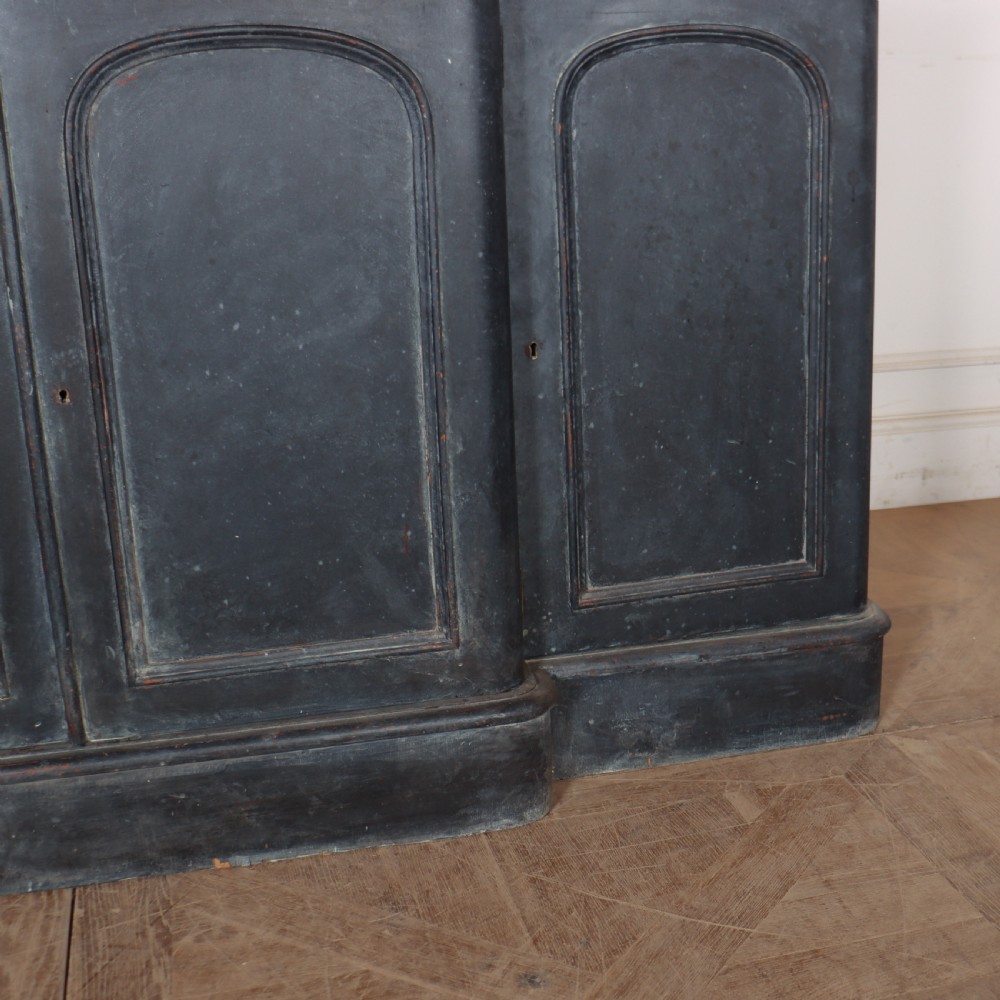 English Breakfront Painted Dresser Base View VI
